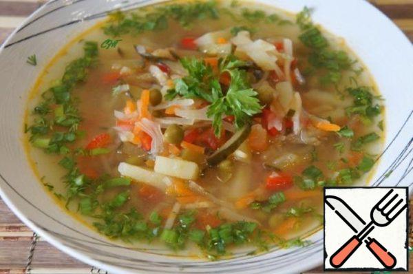 Soup "Assumption" with Pickles Recipe