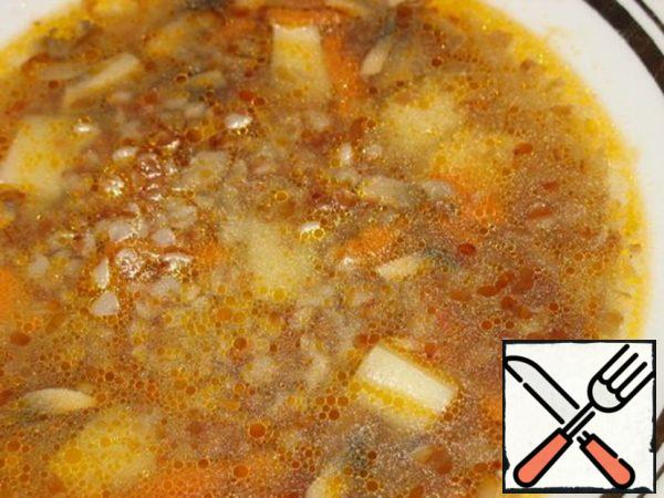 Buckwheat Soup with Champignons Recipe