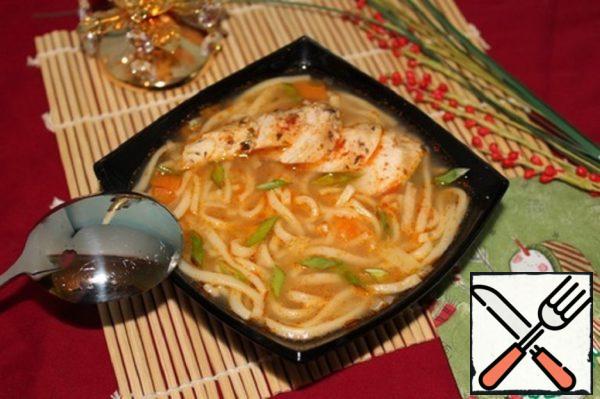 Chicken Soup with Egg Noodles Recipe
