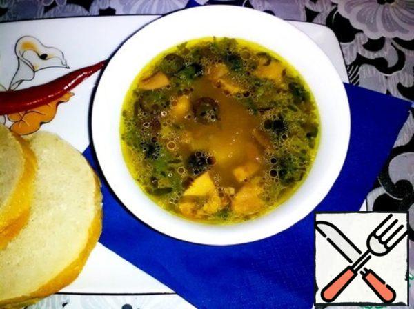 Lenten Pea Soup with Mushrooms Recipe