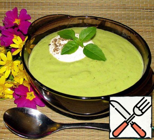 Pea Puree Soup with Mozzarella Recipe