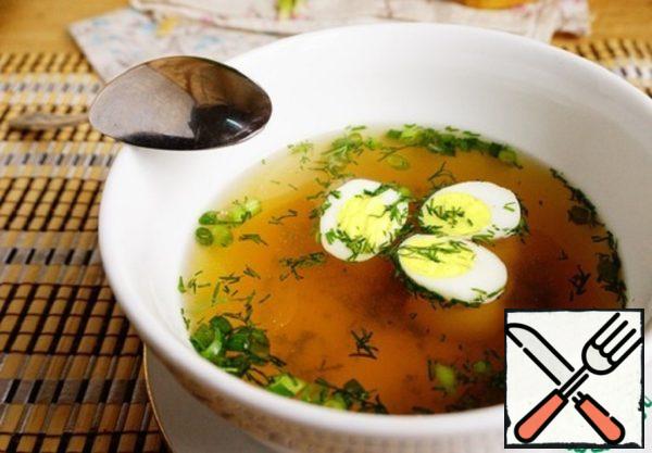Basic Chicken Broth with Quail Eggs Recipe