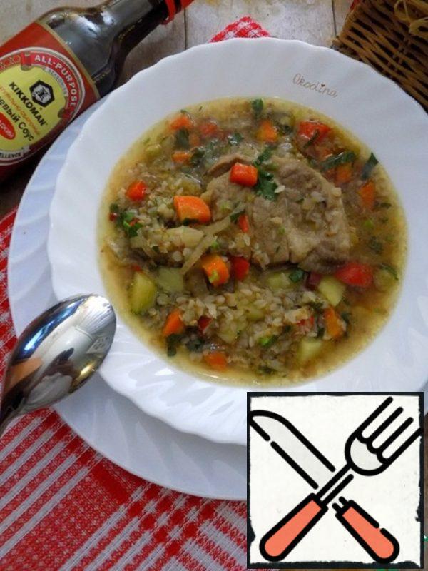 Thick Buckwheat Soup with Pork Recipe