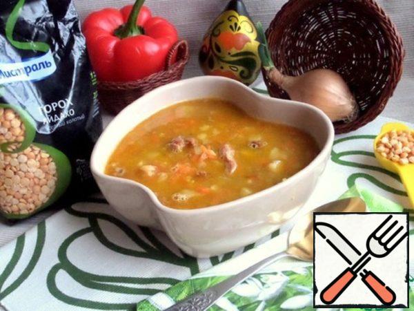 Pea Soup with fried Potatoes Recipe