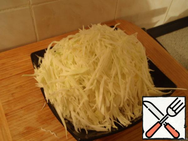 Fresh cabbage clean and chop it.