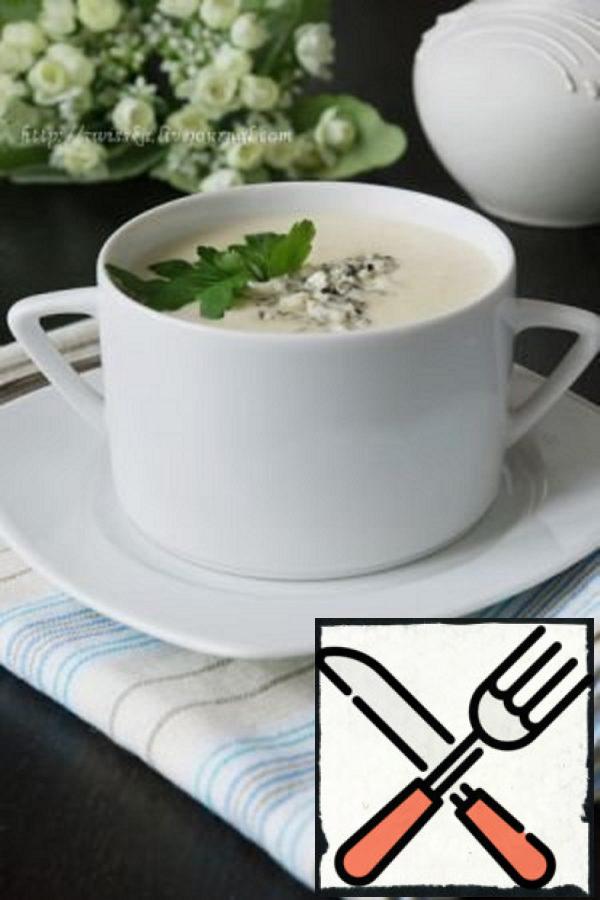 Potato Cream Soup with blue Cheese Recipe