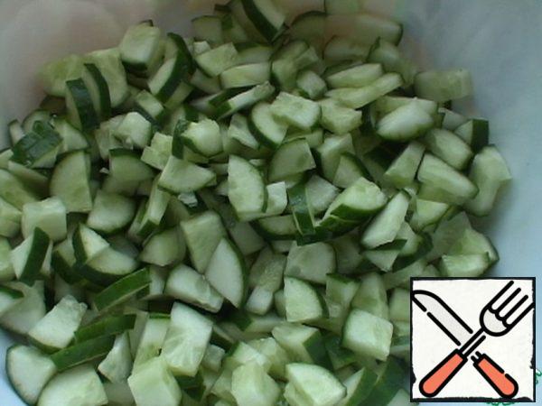 Cut cucumbers