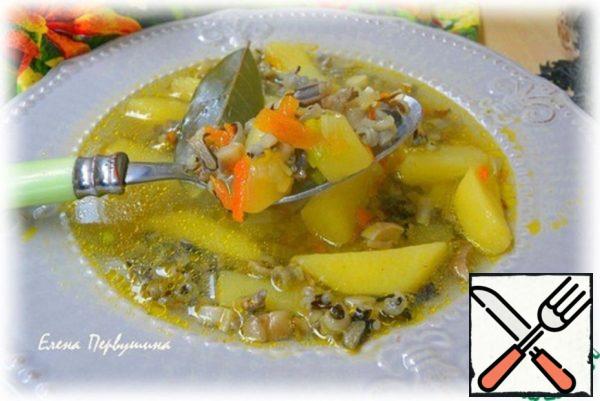 Mushroom Soup with Black Rice Recipe