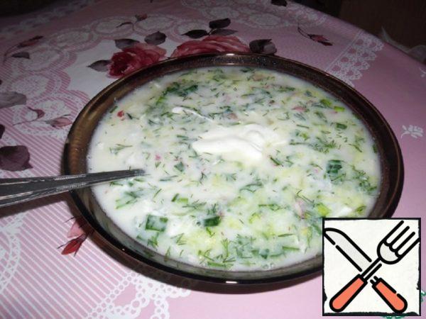 Okroshka on Yogurt and Mineral Water Recipe