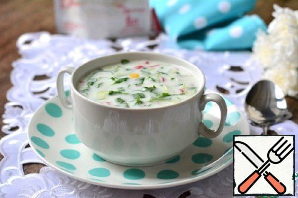 Okroshka on Yogurt with Sorrel and Garden Redish Recipe