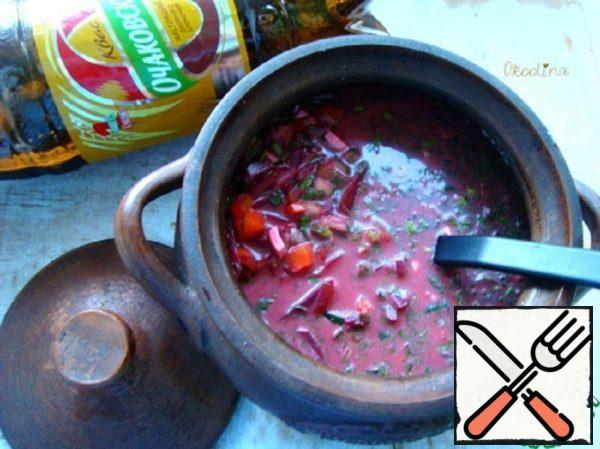 Okroshka on Kvass with Beetroot Recipe