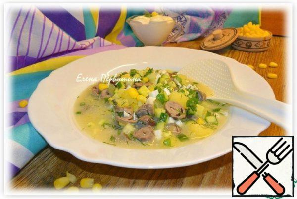 Okroshka "Heart" Recipe