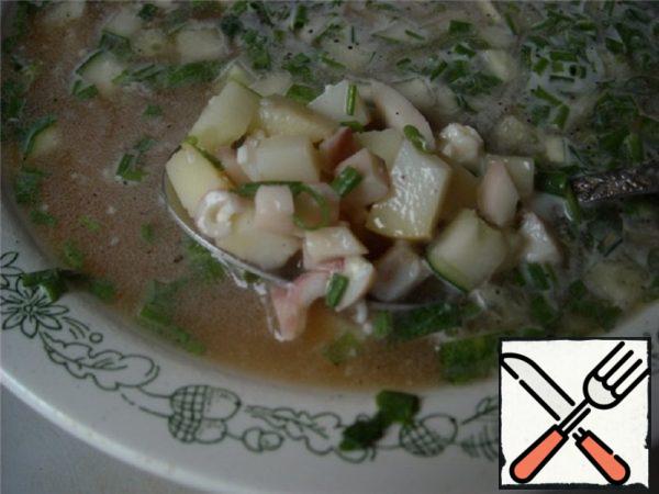 Okroshka with Squid Recipe