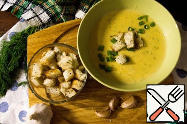 The cream soup is ready.