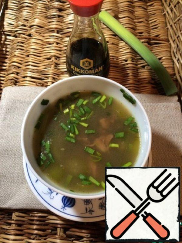Broth with Cucumbers and Chicken Recipe