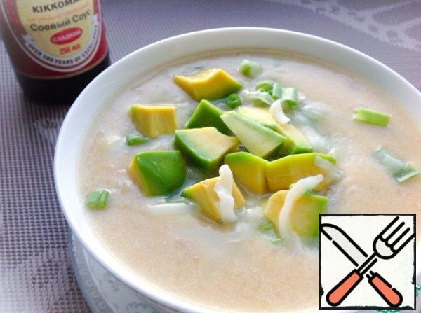 Serve with avocado, green onions and cheese.