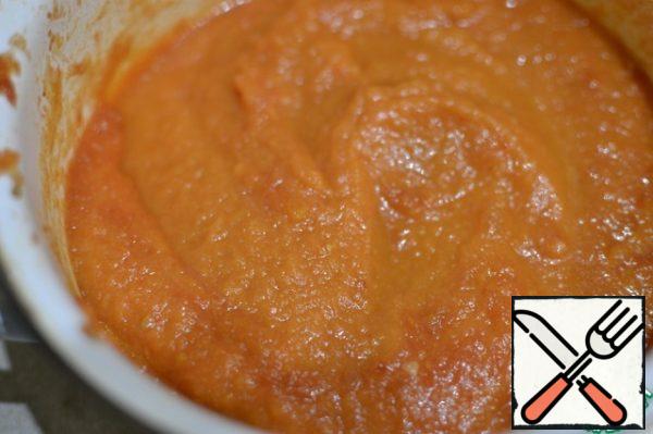 Return the puree to the pot, add a pinch of salt (soup should be unsalted)!, pepper to taste, as I have based tomatoes in their own juice, balanced in sugar and salt, then additional spices I do not need. Cook 10-15 minutes.