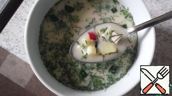 Okroshka on the Mineral Water Recipe