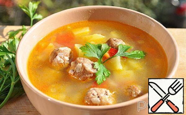 Potato Soup with Meatballs Recipe