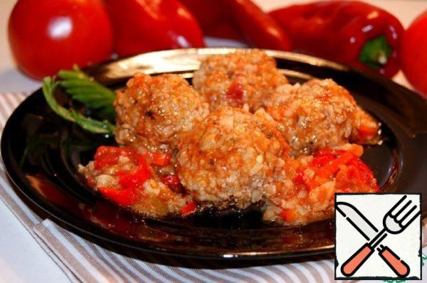 Meatballs with Rice in Sweet and Sour Sauce Recipe