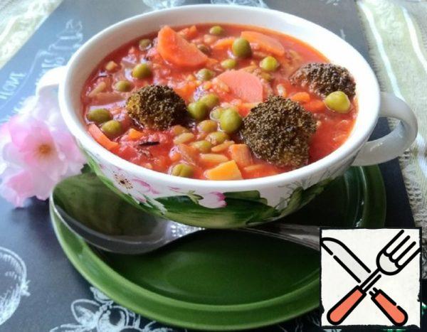 Tomato Soup with Rice and Broccoli Recipe