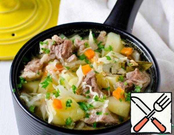 Soup with Cabbage and Meat Recipe