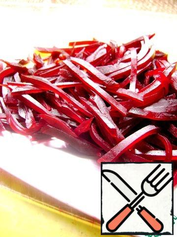 Beets to bake or cook a couple in advance and chop into sticks.