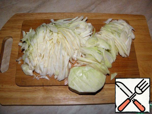 Cabbage cut straw.