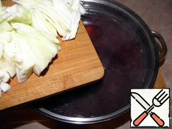 Then add the cabbage.