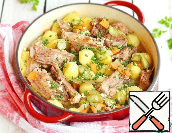 Homemade Roast with Ribs and Potatoes Recipe