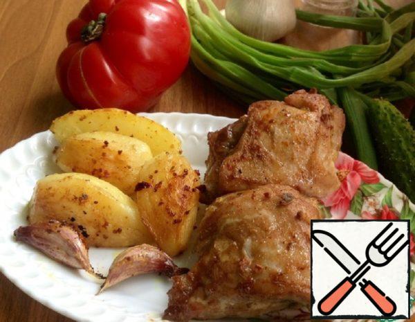 Pork Brisket and Ribs Baked with Potatoes Recipe