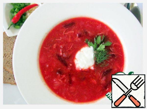 Borscht with Pickled Beet "Abroad" Recipe