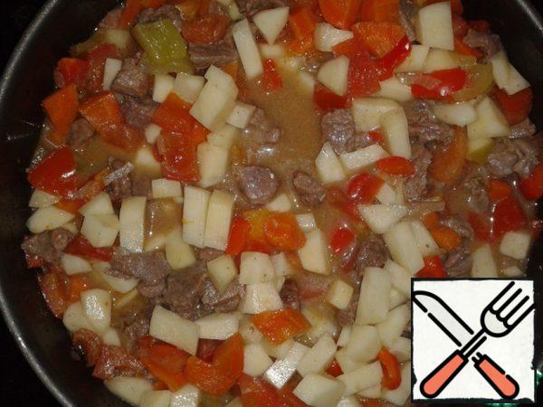 We put it in a frying pan.

