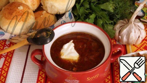 Borscht with Pampushkas "My version" Recipe