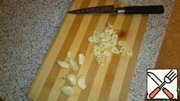 Garlic finely chopped.