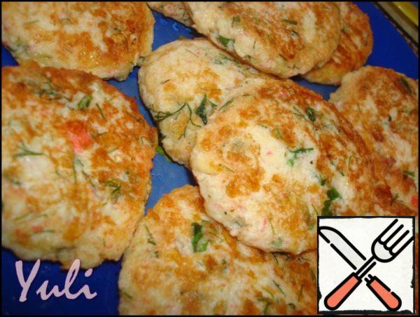 Cheese-Curd Chops with Crab Sticks Recipe