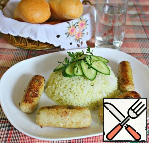 Fish Sausages with Creamy Spicy Rice Recipe