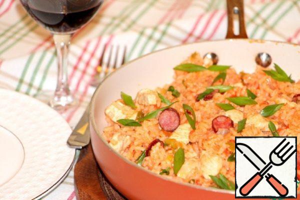 Rice with Chicken and Sausages Recipe