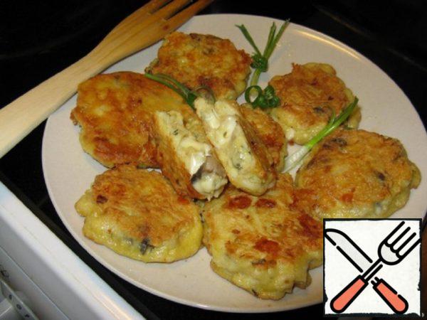 Potato Cheese and Mushroom Chops in Batter Recipe