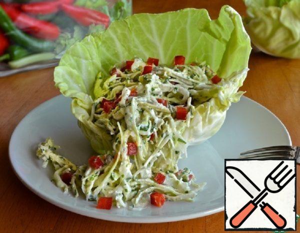 Cabbage Salad with Cheese Dressing Recipe