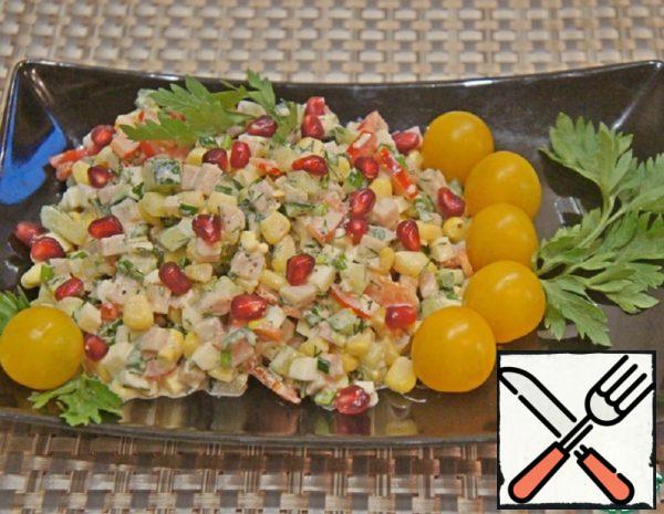 Salad with Corn and Ham Recipe