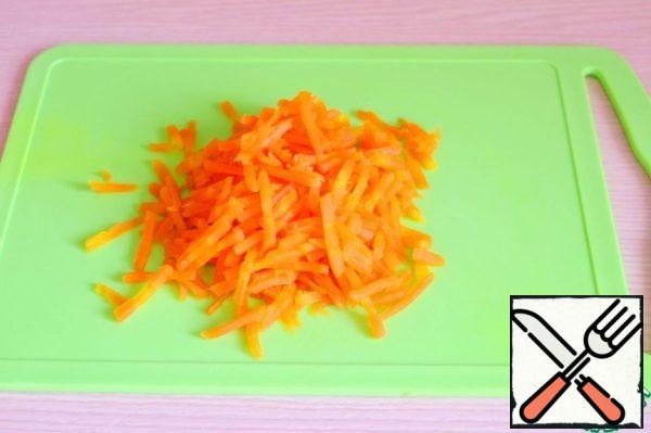 Carrot (1 Pc.) to rub on the small grater.