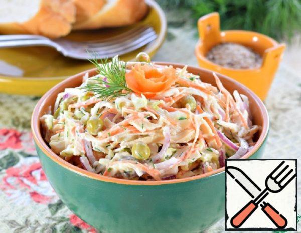 Young Cabbage Salad with Chicken Recipe