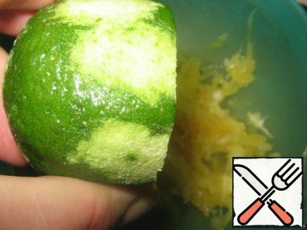 Add the juice from the second half of the lime.