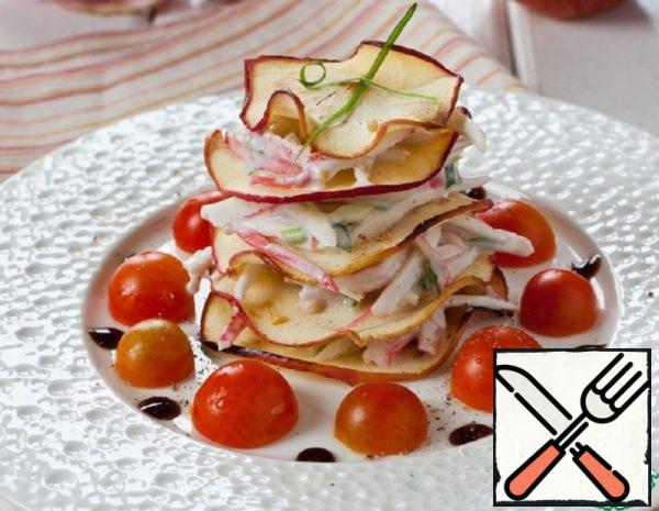 Crab Salad "Napoleon" with Apple Chips Recipe