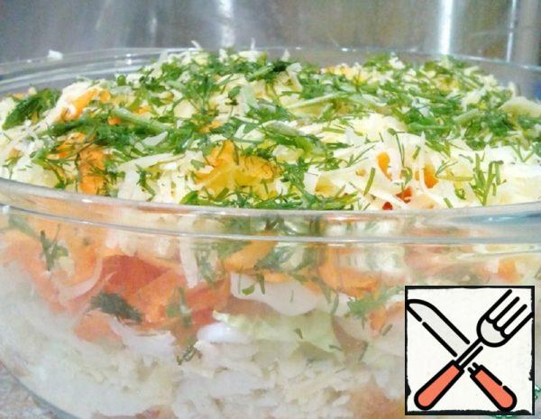 Layer Salad with Carrots Recipe