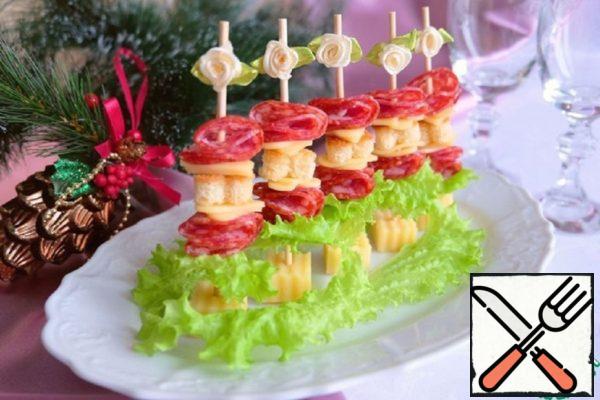 Canapes "Two cheeses" Recipe