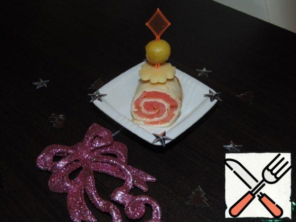 Canapes with Fish Rolls Recipe
