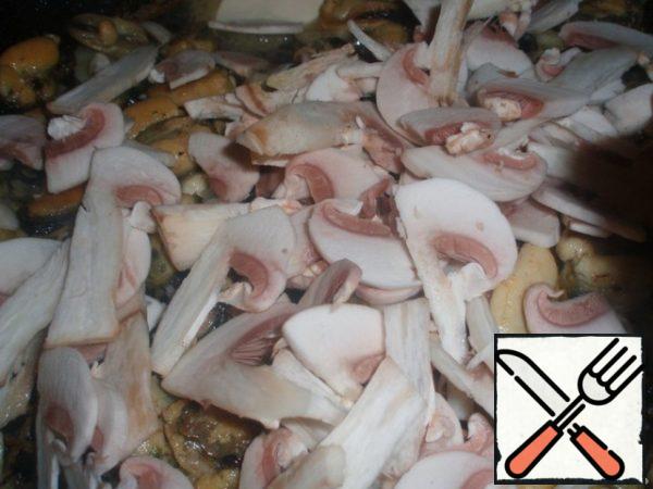 Add the chopped mushrooms.
