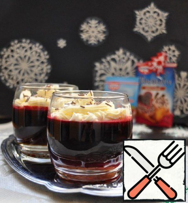 Jelly Dessert "Currant with Cream" Recipe